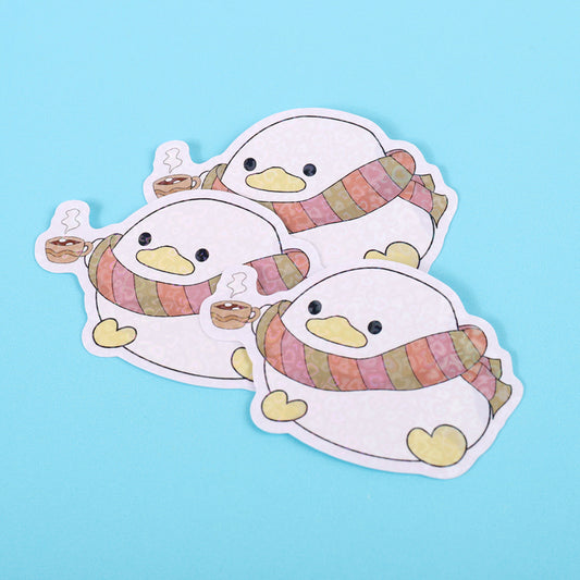 Holographic Cozy Duck Sticker