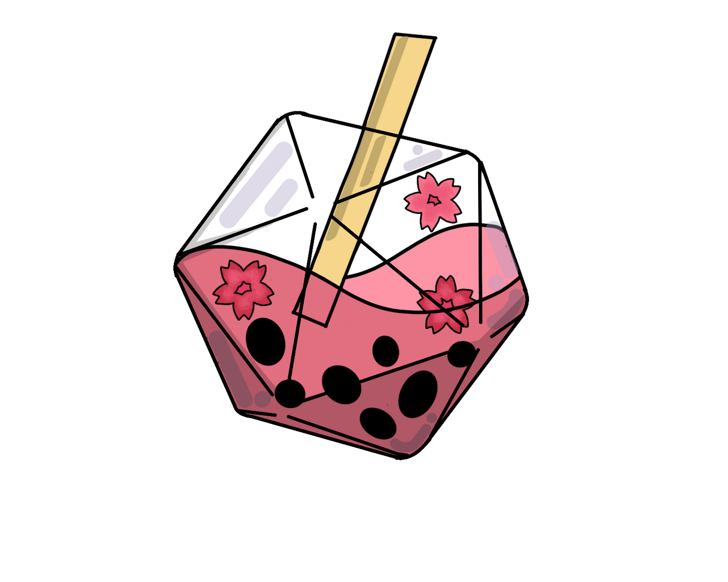 D20 Sakura Boba Sticker